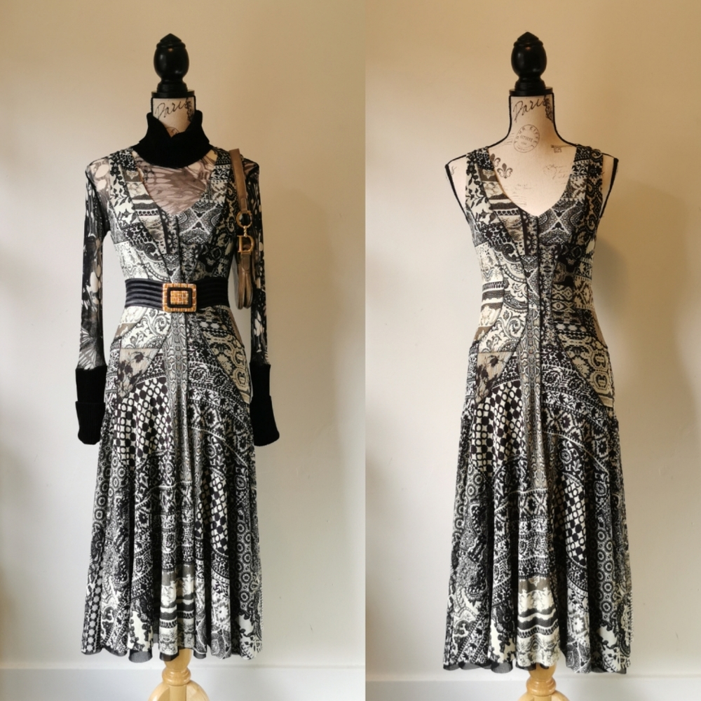 Vintage FUZZI Jean Paul Gaultier  polyamide nylon dress